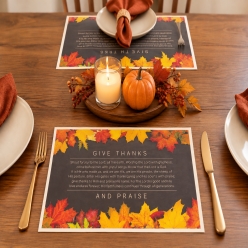 Thanksgiving Prayer Paper Placemats - 6Pk